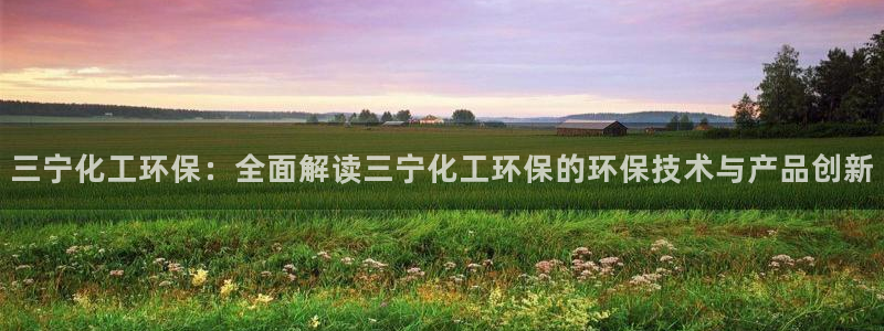 亿万先生mr01官网 - 亿万先生手机版入：三宁化工环保：全面解读三宁化工环保的环保技术与产品创新